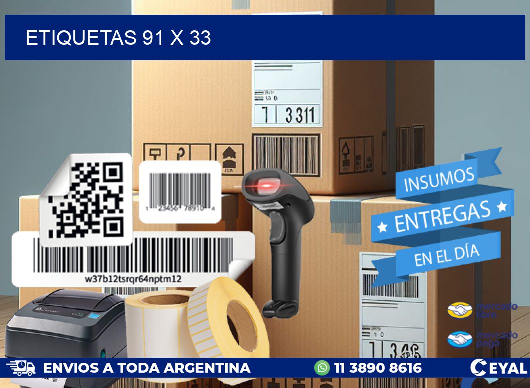 ETIQUETAS 91 x 33