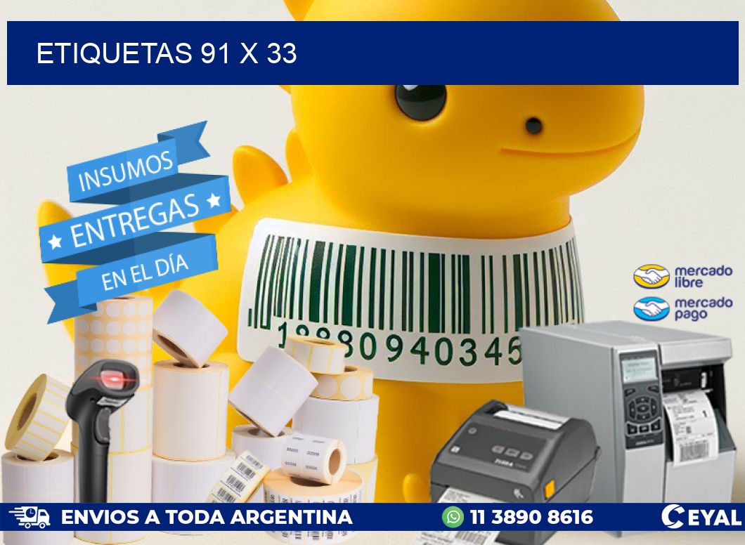 ETIQUETAS 91 x 33