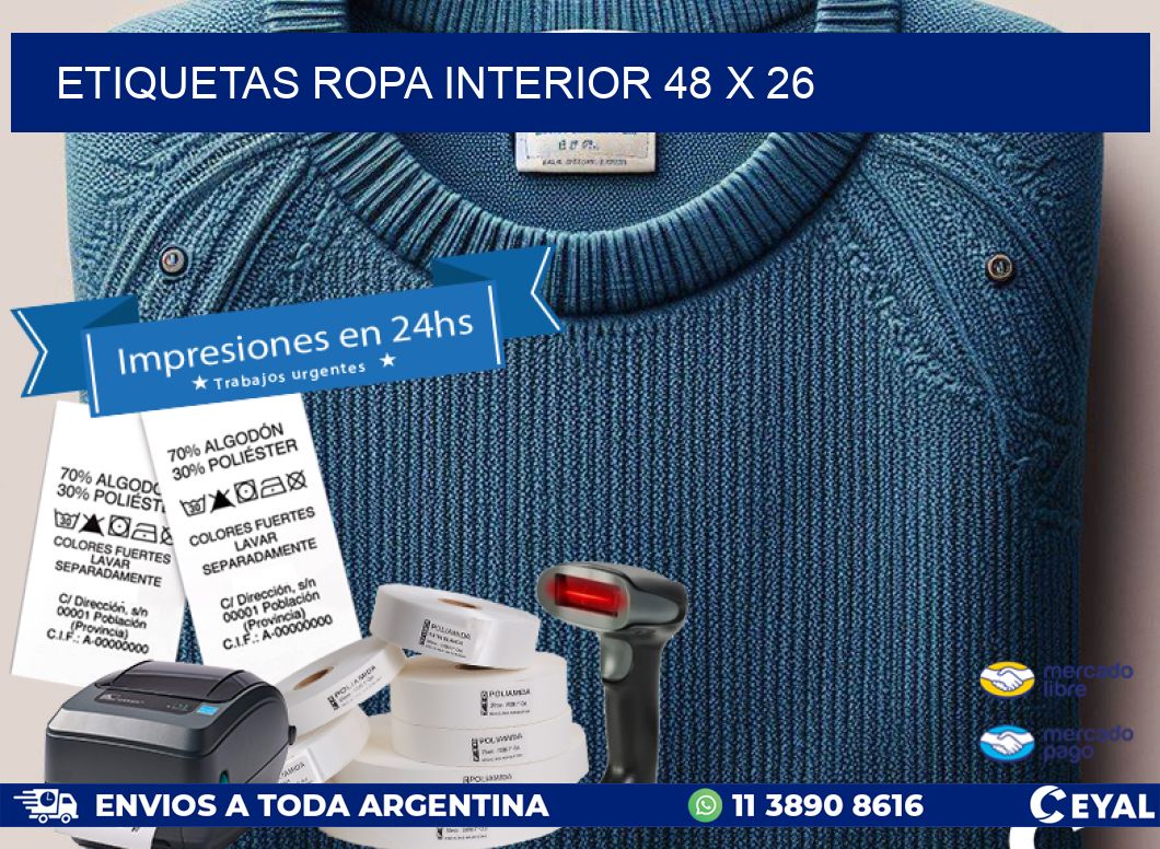 ETIQUETAS ROPA INTERIOR 48 x 26
