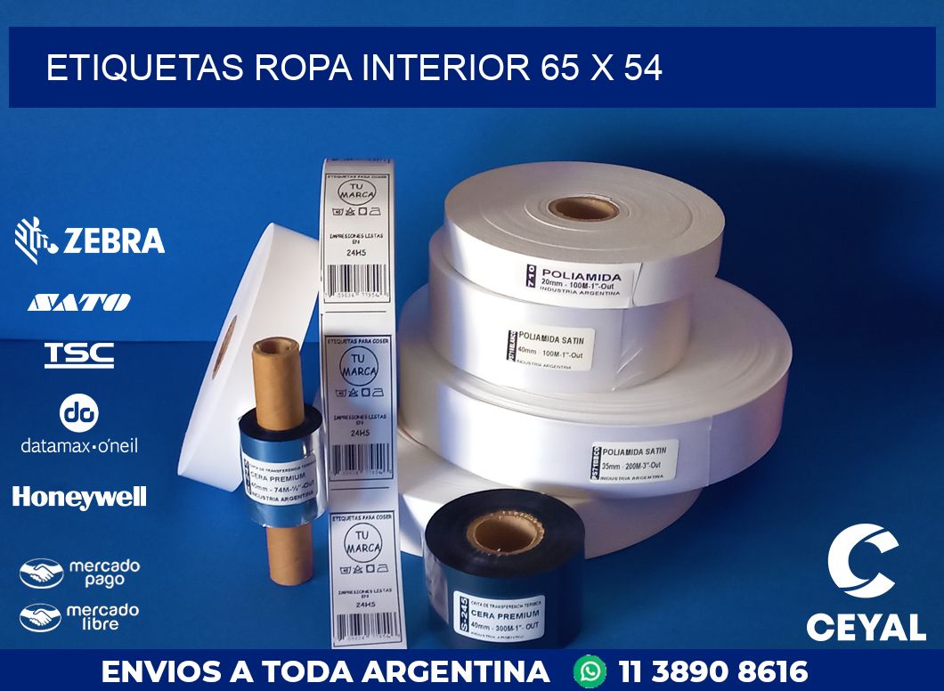 ETIQUETAS ROPA INTERIOR 65 x 54