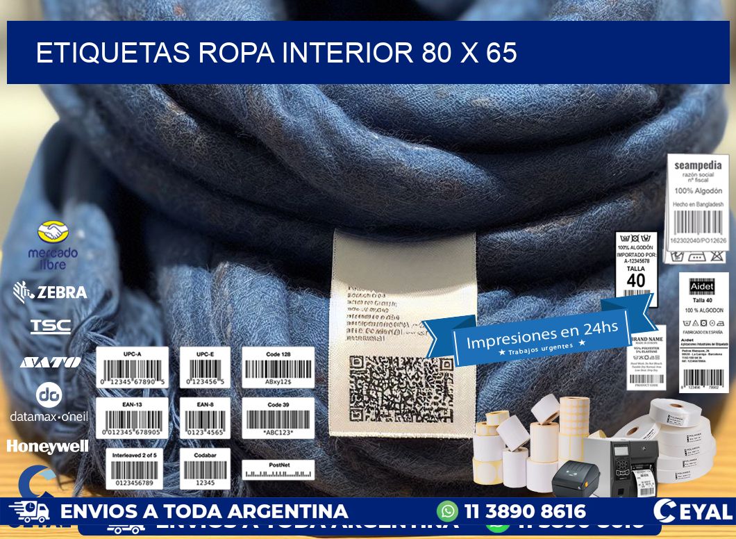 ETIQUETAS ROPA INTERIOR 80 x 65