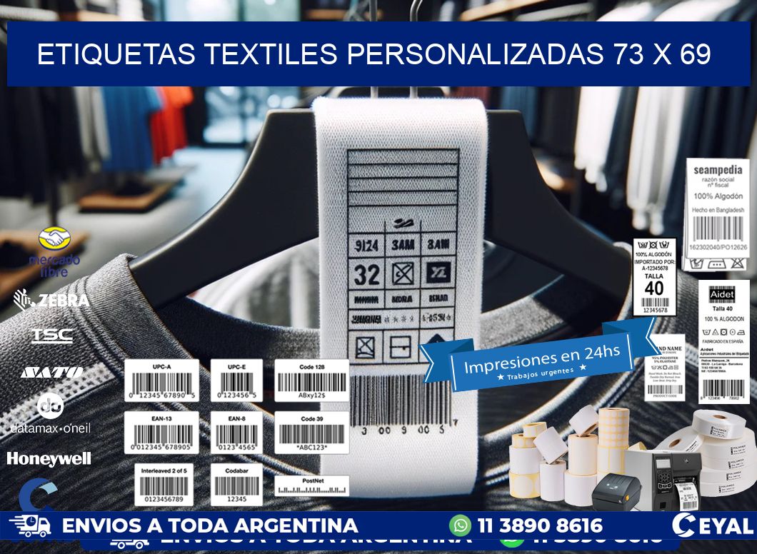 ETIQUETAS TEXTILES PERSONALIZADAS 73 x 69