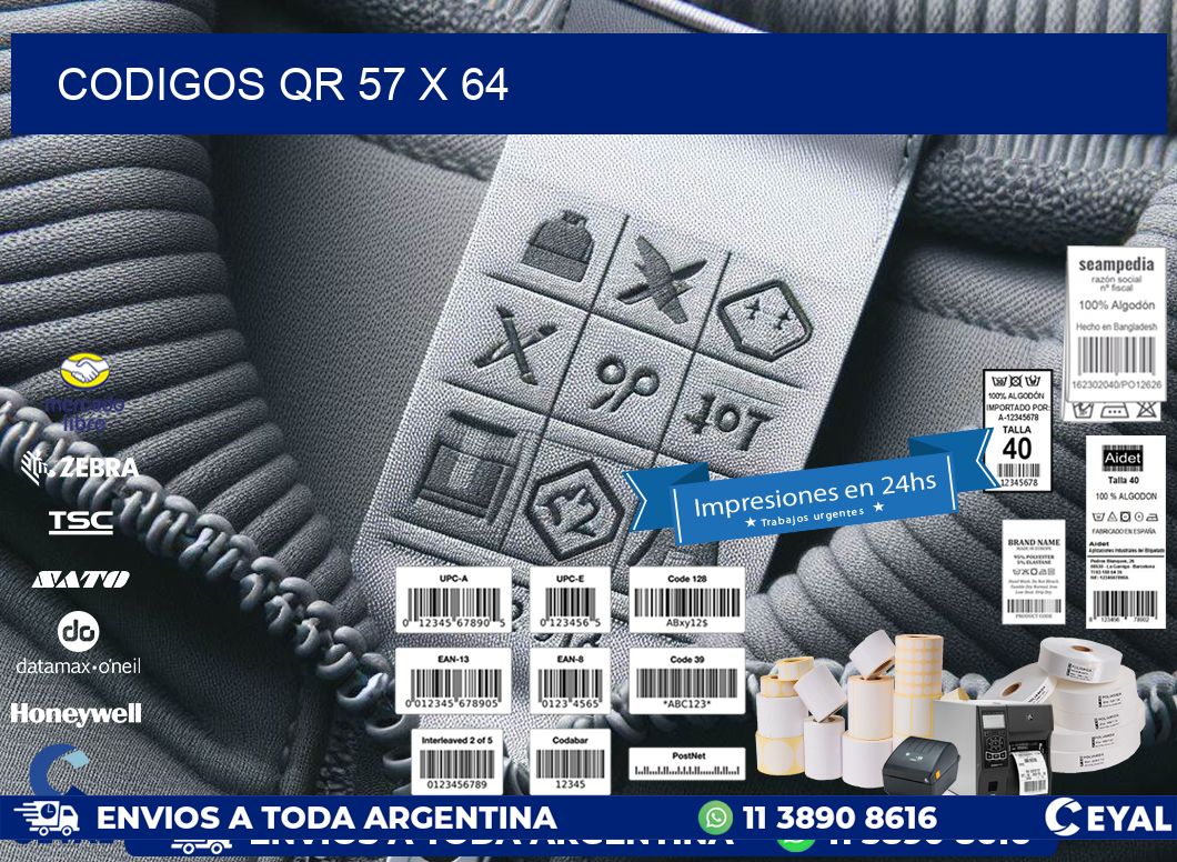 CODIGOS QR 57 x 64