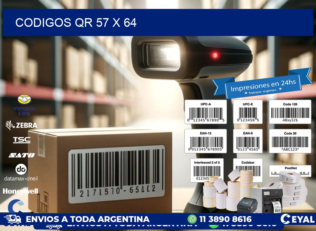 CODIGOS QR 57 x 64