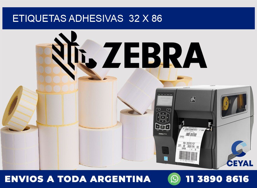 ETIQUETAS ADHESIVAS  32 x 86