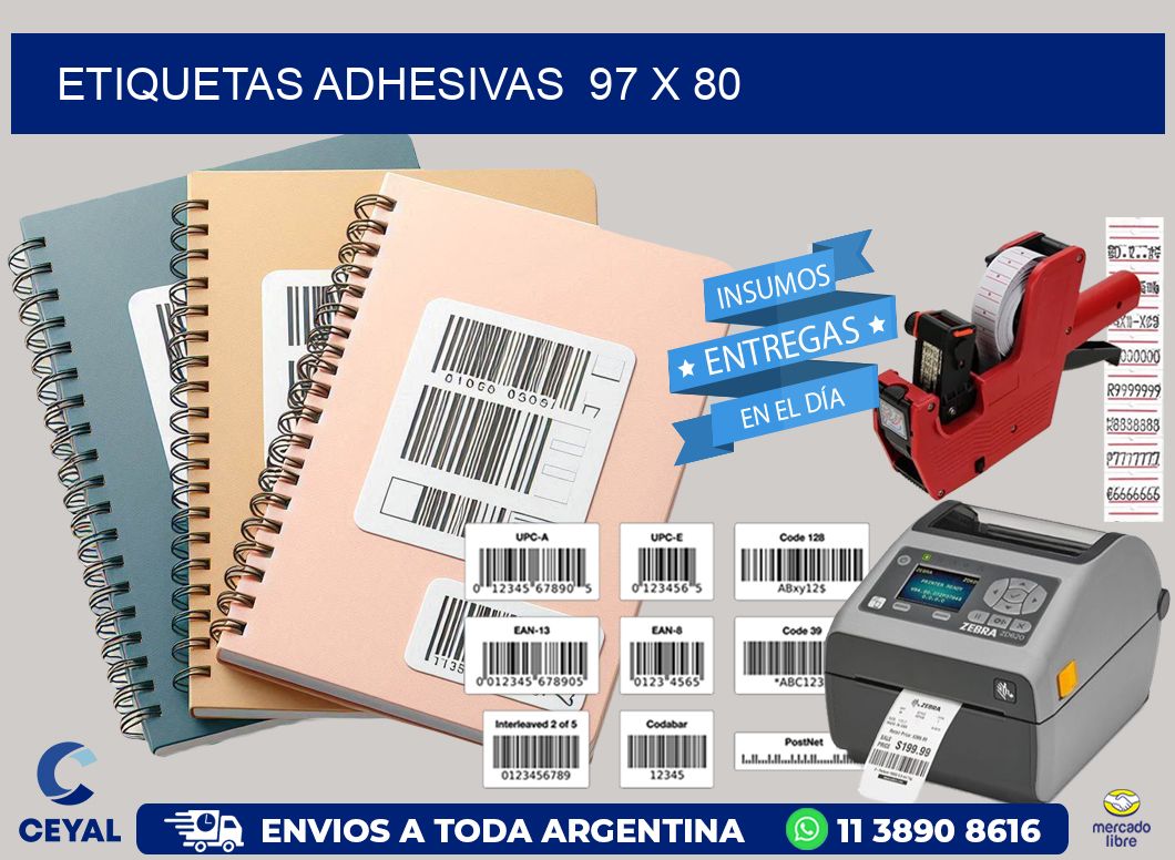 ETIQUETAS ADHESIVAS 97 x 80