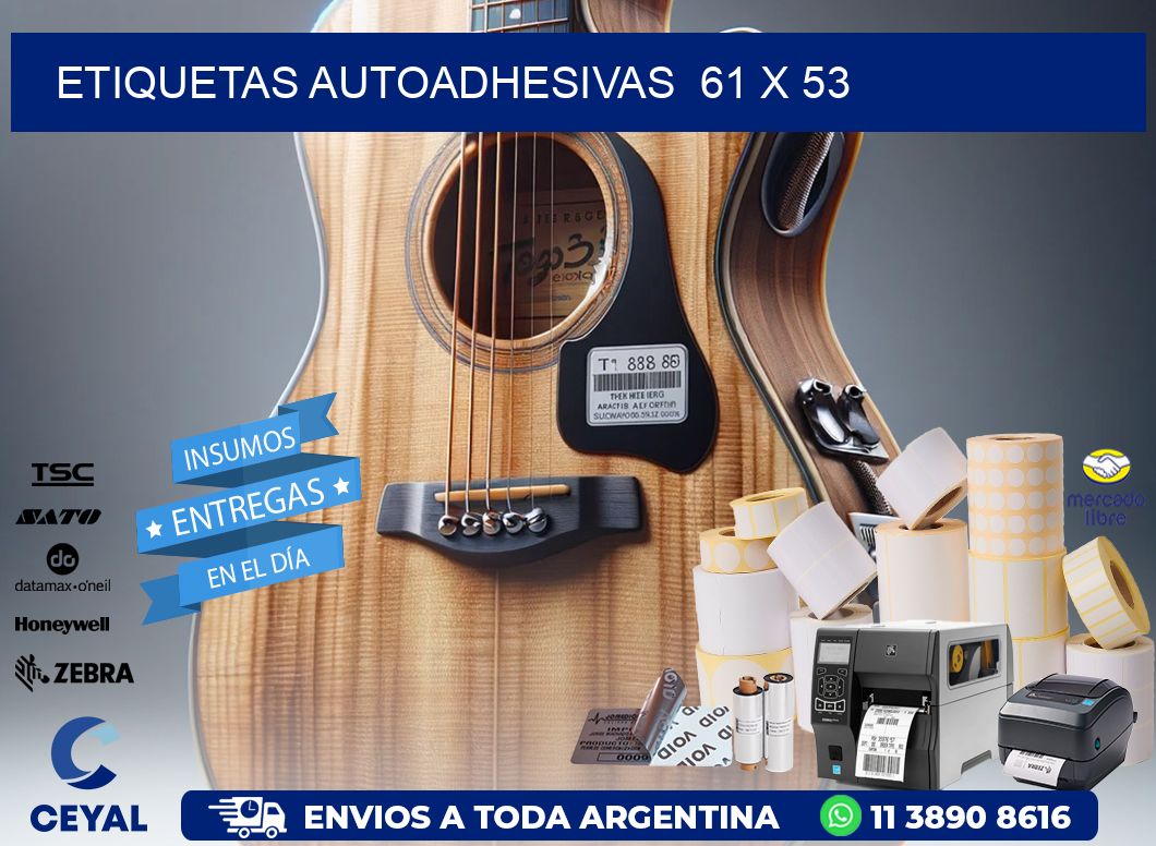ETIQUETAS AUTOADHESIVAS 61 x 53