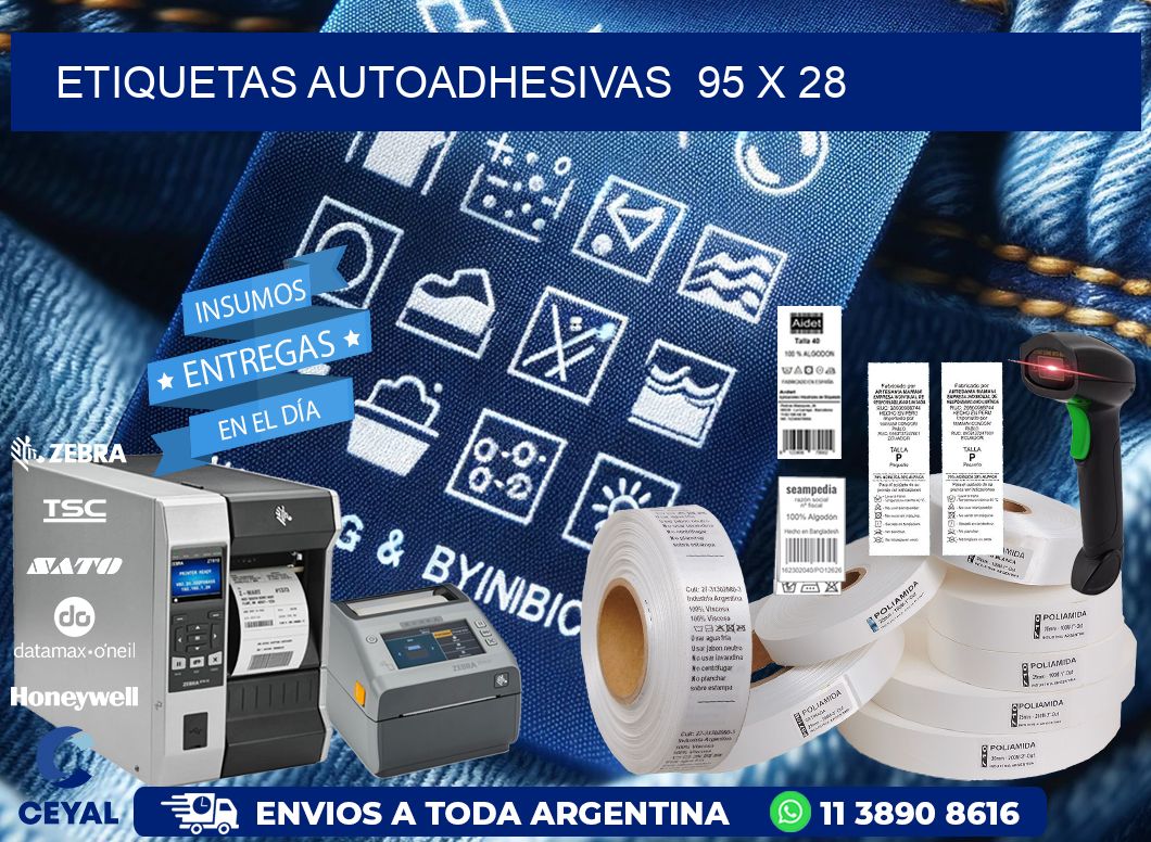 ETIQUETAS AUTOADHESIVAS  95 x 28