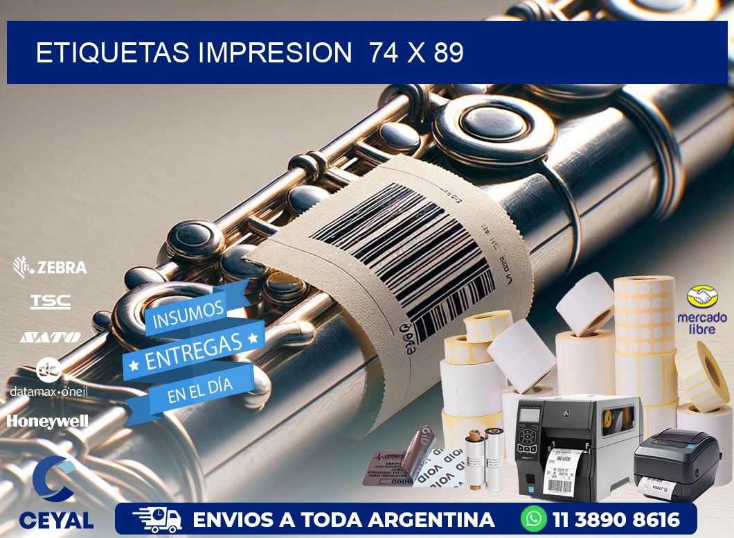 ETIQUETAS IMPRESION 74 x 89
