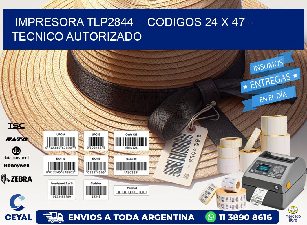 IMPRESORA TLP2844 –  CODIGOS 24 x 47 – TECNICO AUTORIZADO