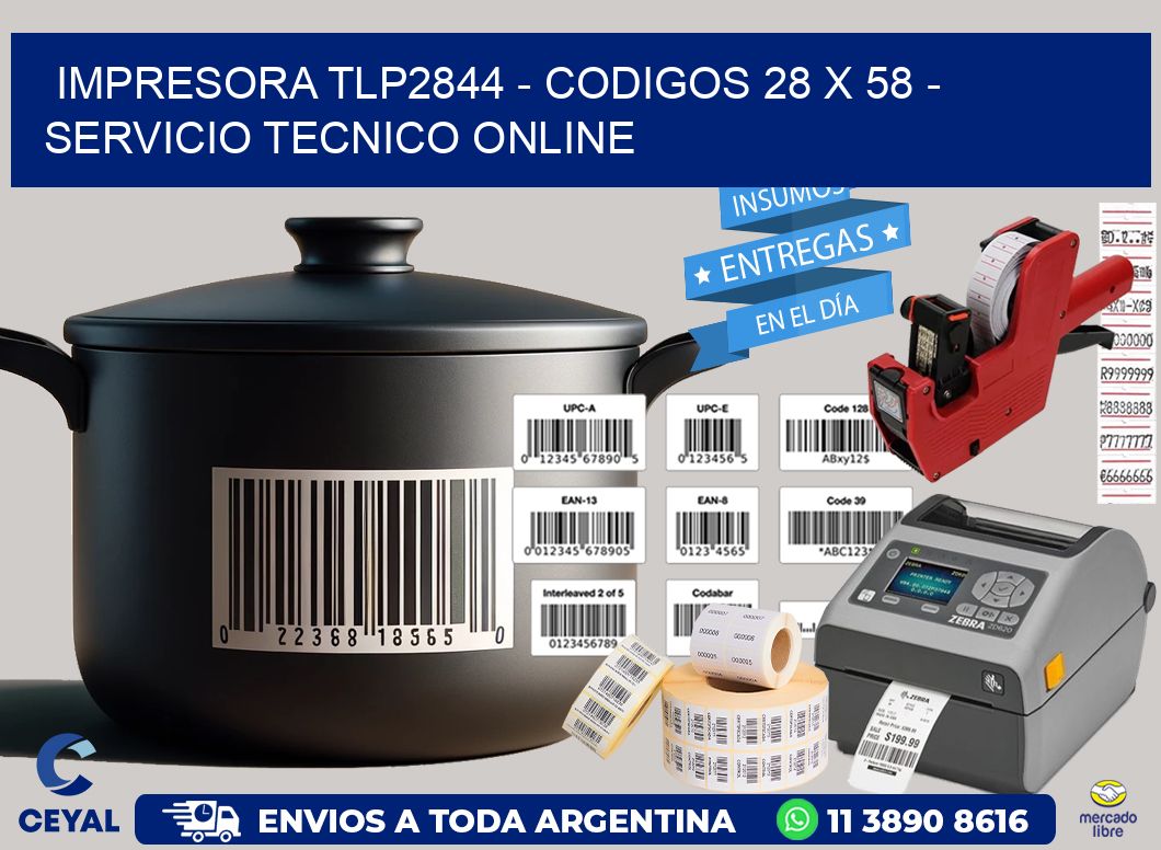 IMPRESORA TLP2844 - CODIGOS 28 x 58 - SERVICIO TECNICO ONLINE