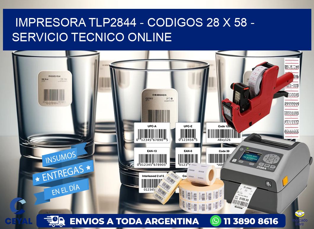 IMPRESORA TLP2844 – CODIGOS 28 x 58 – SERVICIO TECNICO ONLINE