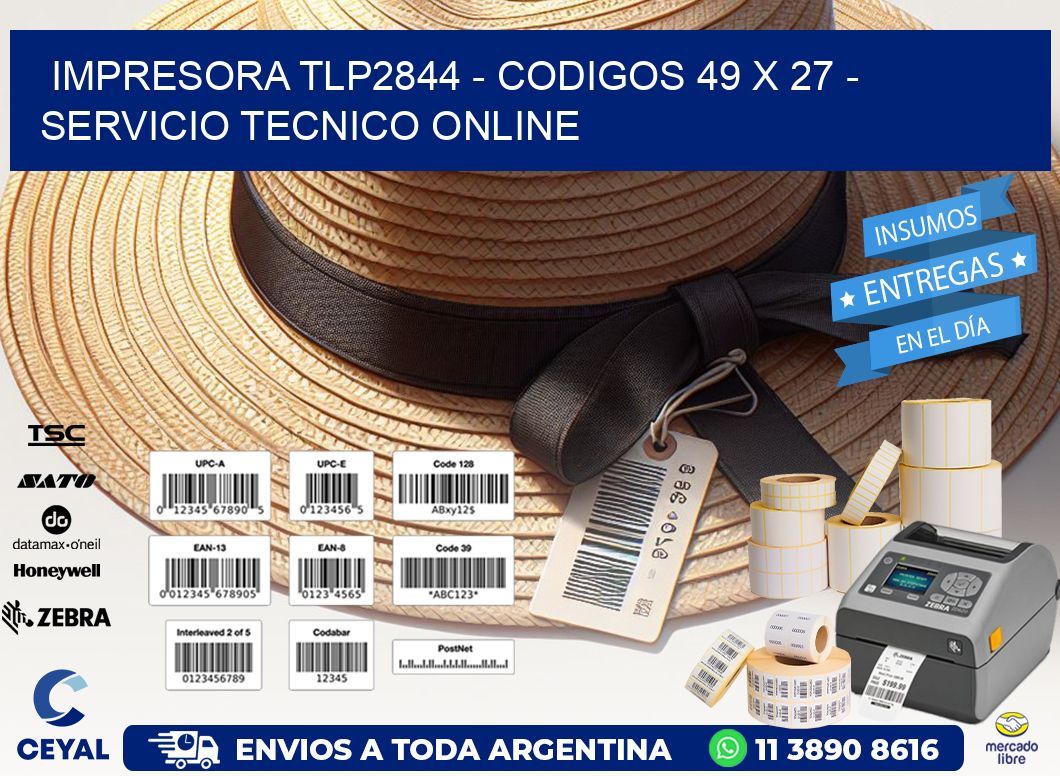 IMPRESORA TLP2844 – CODIGOS 49 x 27 – SERVICIO TECNICO ONLINE