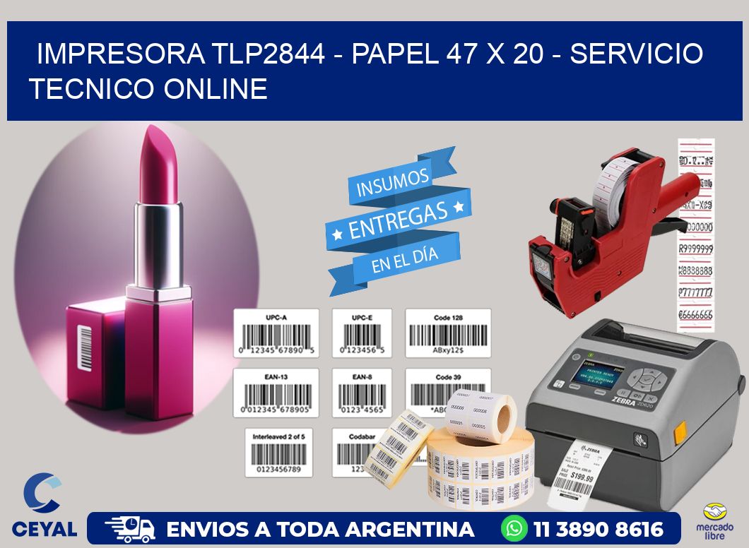 IMPRESORA TLP2844 – PAPEL 47 x 20 – SERVICIO TECNICO ONLINE