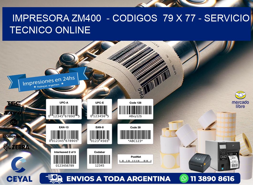 IMPRESORA ZM400  – CODIGOS  79 x 77 – SERVICIO TECNICO ONLINE