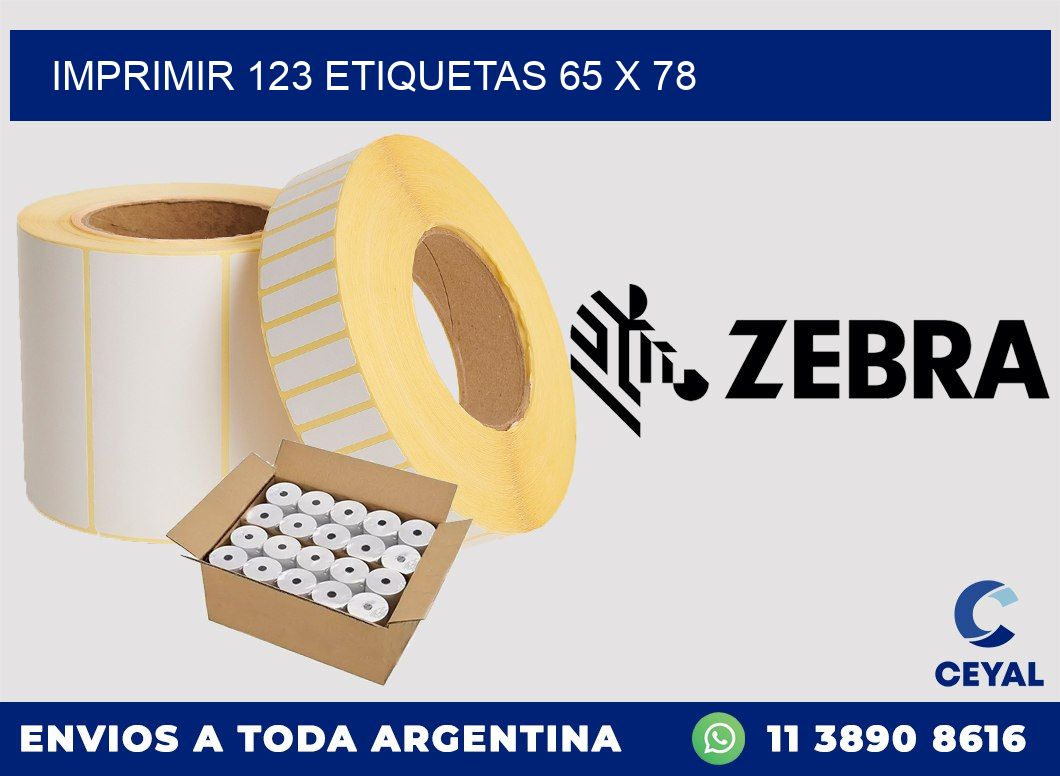 IMPRIMIR 123 ETIQUETAS 65 x 78