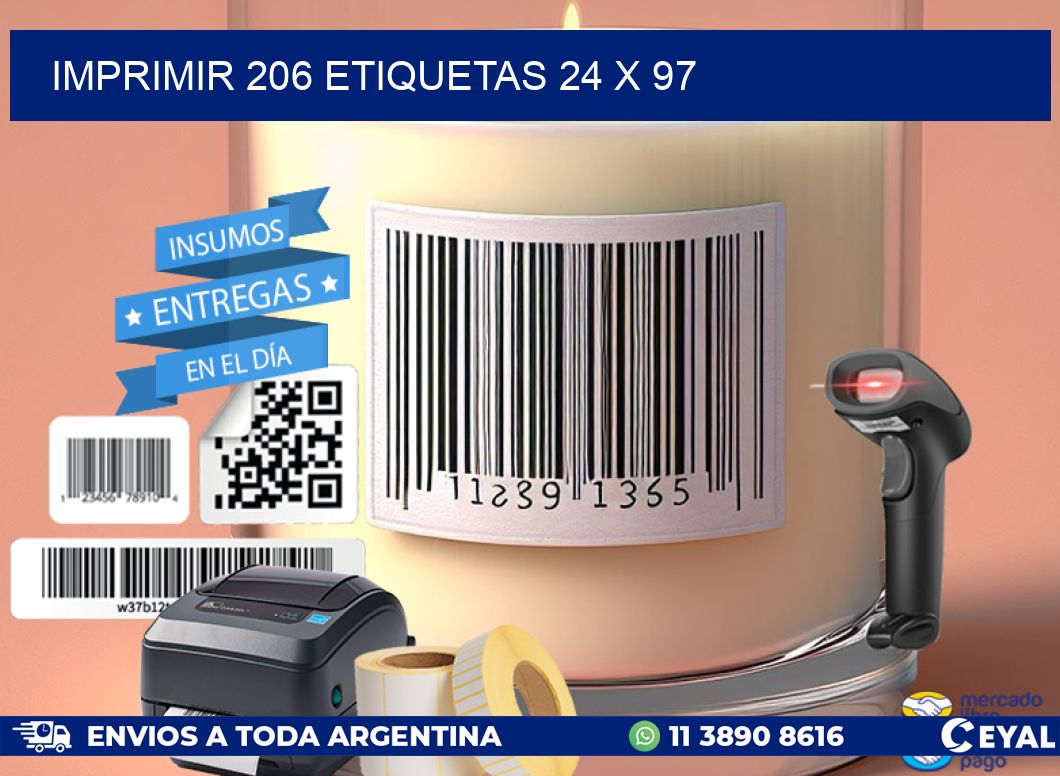 IMPRIMIR 206 ETIQUETAS 24 x 97