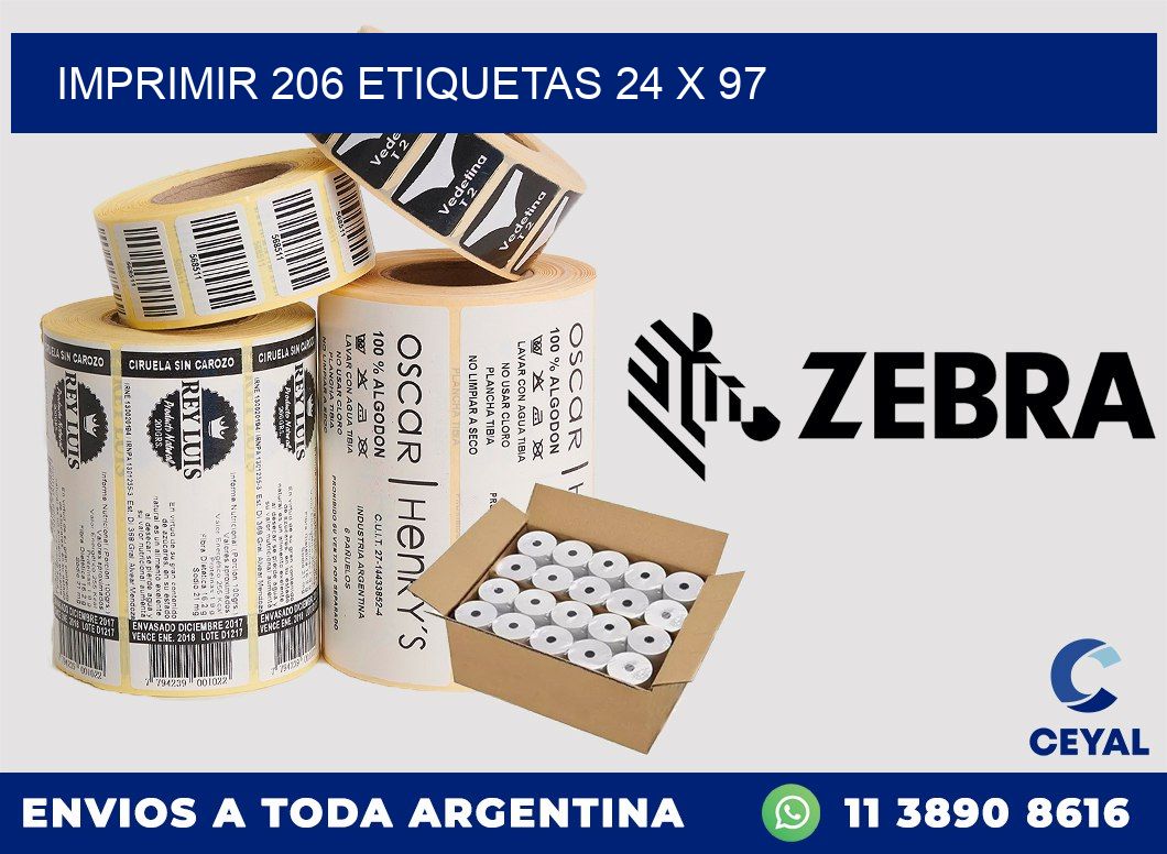 IMPRIMIR 206 ETIQUETAS 24 x 97