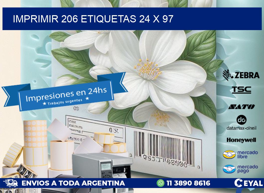 IMPRIMIR 206 ETIQUETAS 24 x 97