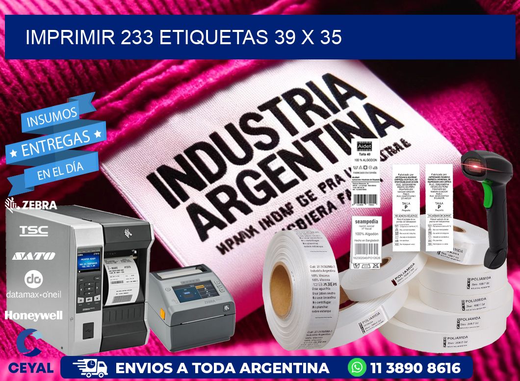 IMPRIMIR 233 ETIQUETAS 39 x 35