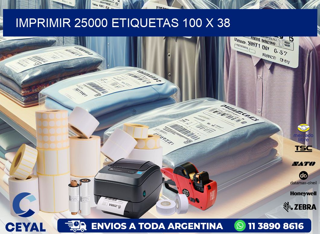 IMPRIMIR 25000 ETIQUETAS 100 x 38