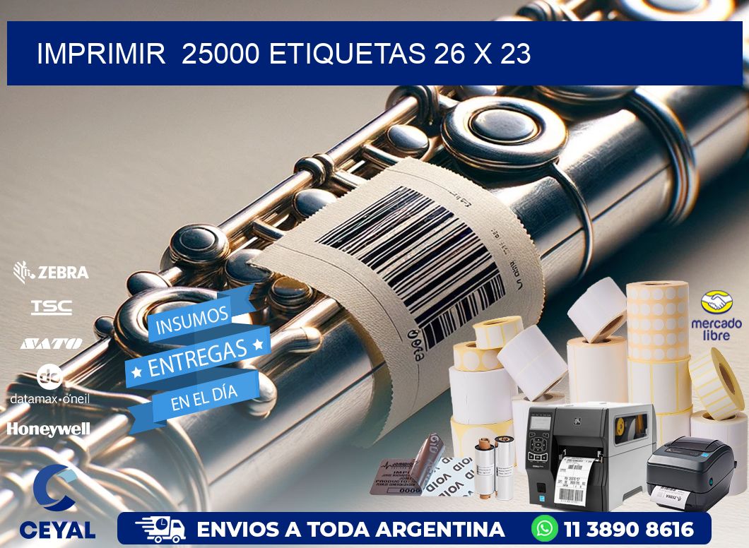 IMPRIMIR  25000 ETIQUETAS 26 x 23