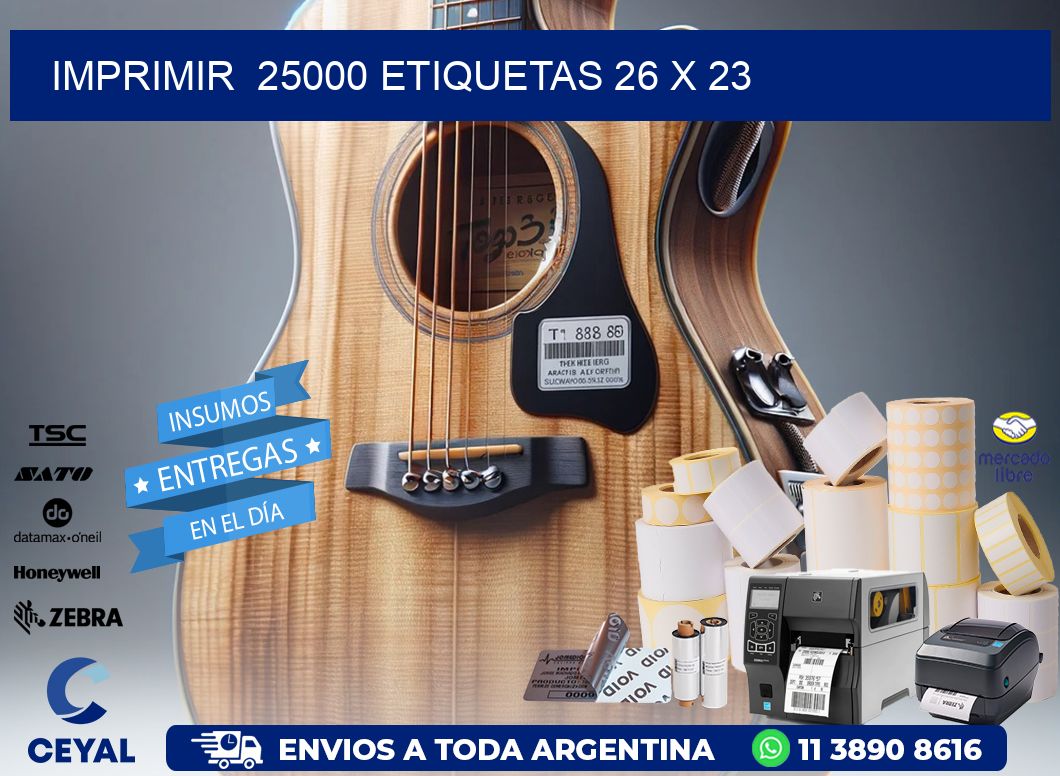 IMPRIMIR  25000 ETIQUETAS 26 x 23