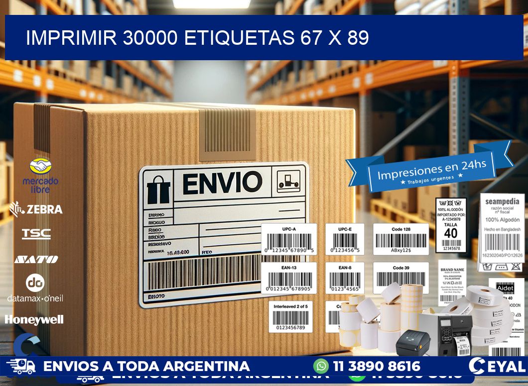 IMPRIMIR 30000 ETIQUETAS 67 x 89