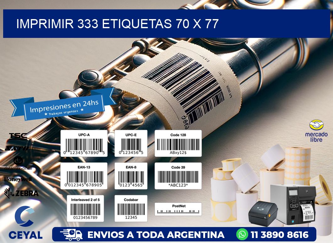 IMPRIMIR 333 ETIQUETAS 70 x 77