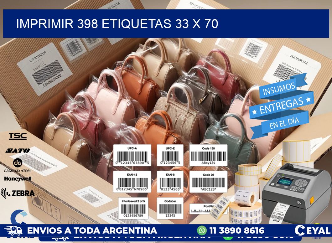 IMPRIMIR 398 ETIQUETAS 33 x 70