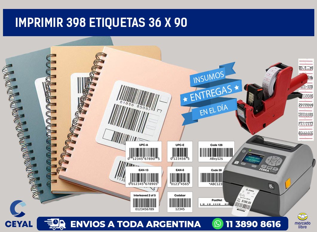 IMPRIMIR 398 ETIQUETAS 36 x 90