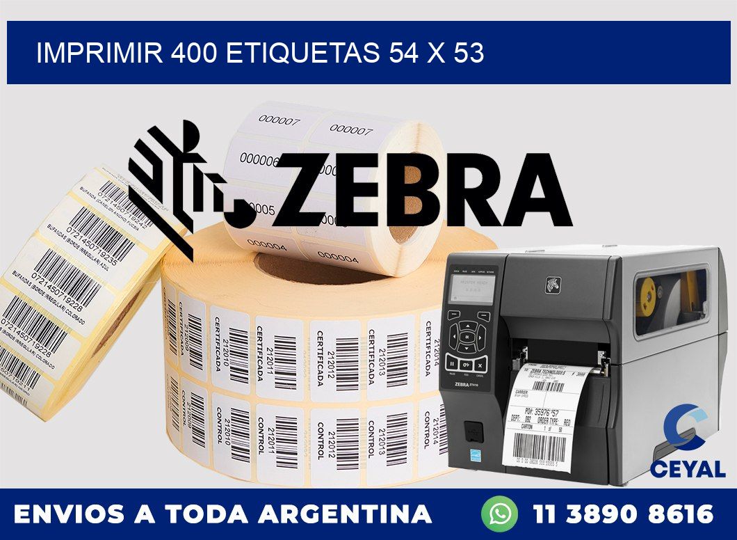 IMPRIMIR 400 ETIQUETAS 54 x 53