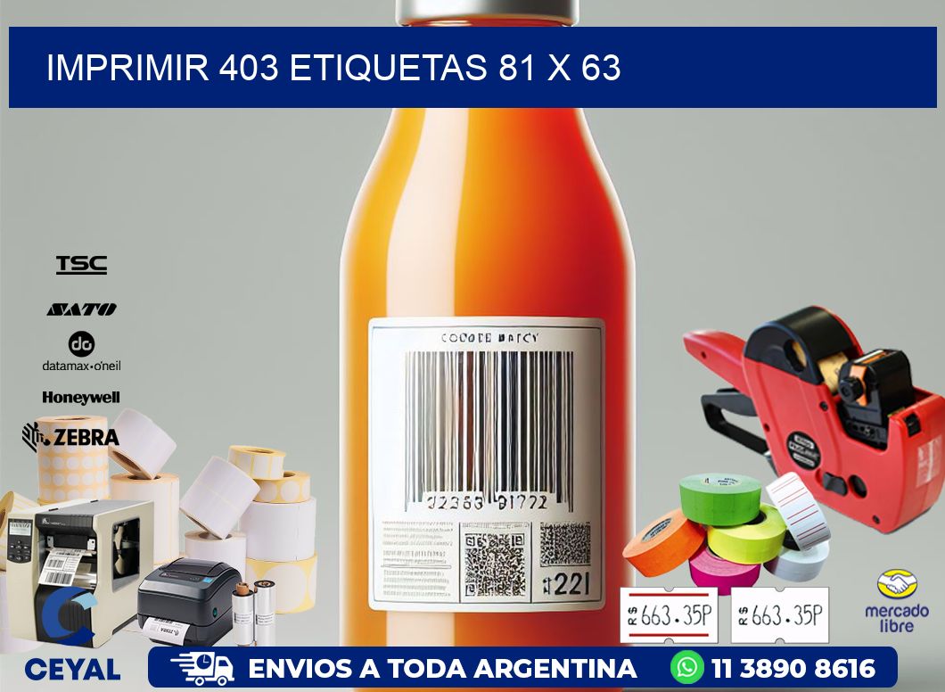 IMPRIMIR 403 ETIQUETAS 81 x 63