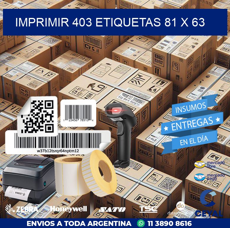 IMPRIMIR 403 ETIQUETAS 81 x 63