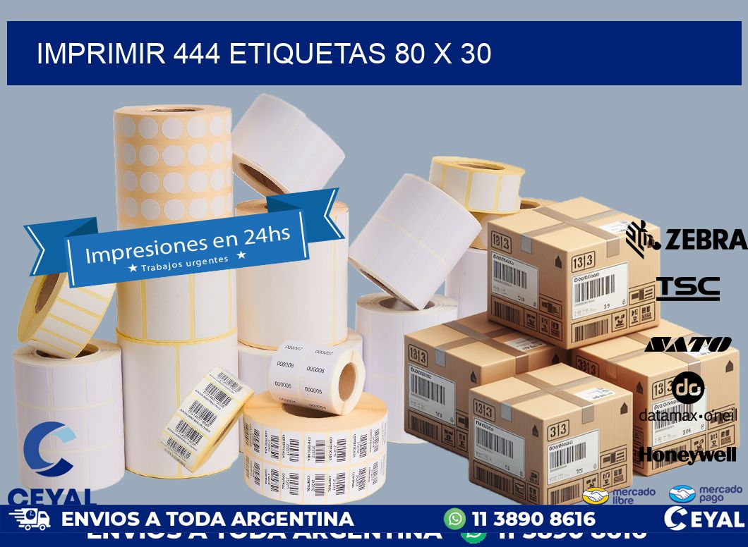 IMPRIMIR 444 ETIQUETAS 80 x 30