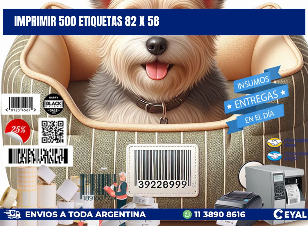 IMPRIMIR 500 ETIQUETAS 82 x 58