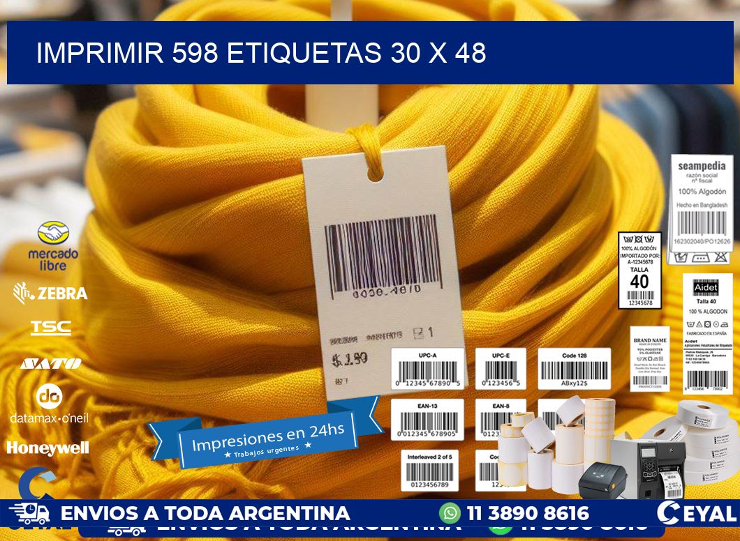 IMPRIMIR 598 ETIQUETAS 30 x 48