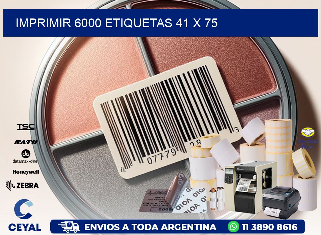 IMPRIMIR 6000 ETIQUETAS 41 x 75
