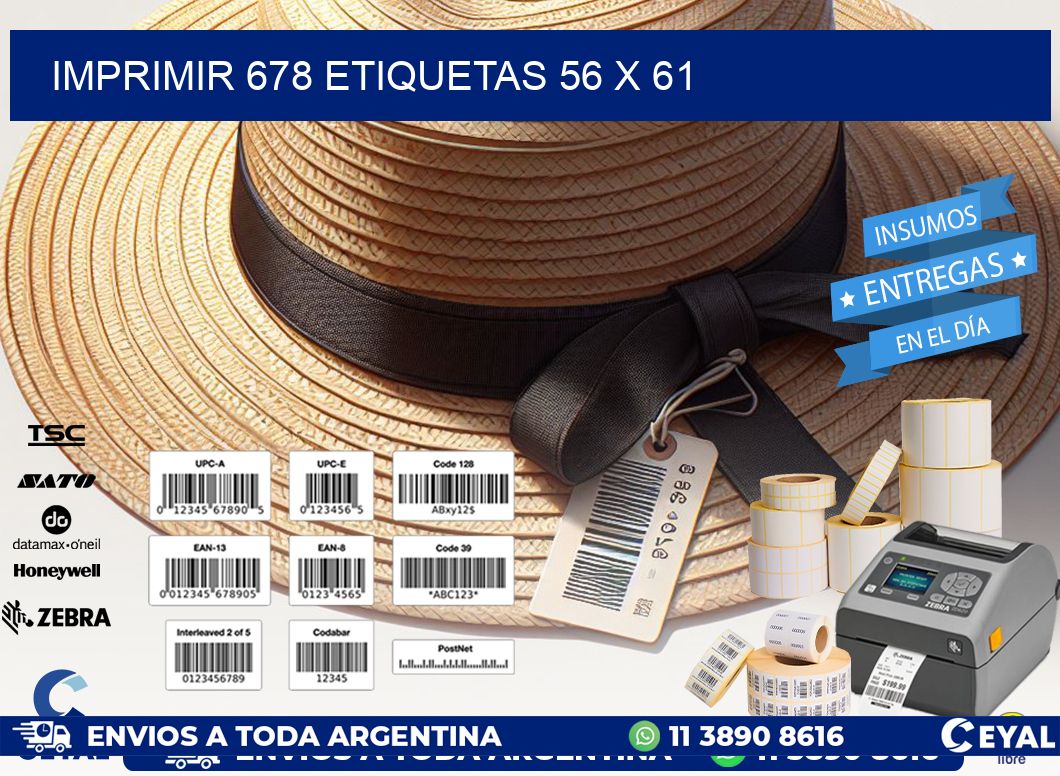 IMPRIMIR 678 ETIQUETAS 56 x 61