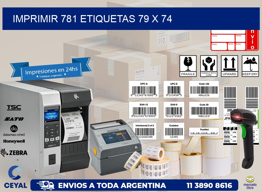 IMPRIMIR 781 ETIQUETAS 79 x 74