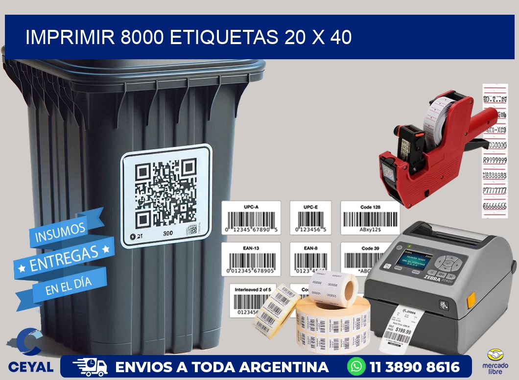 IMPRIMIR 8000 ETIQUETAS 20 x 40