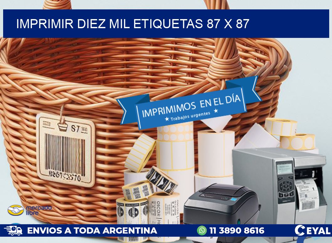 IMPRIMIR DIEZ MIL ETIQUETAS 87 x 87
