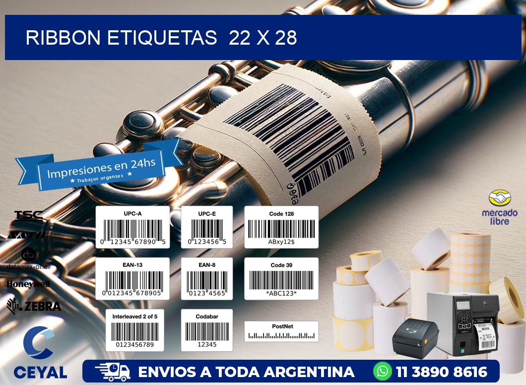 RIBBON ETIQUETAS 22 x 28