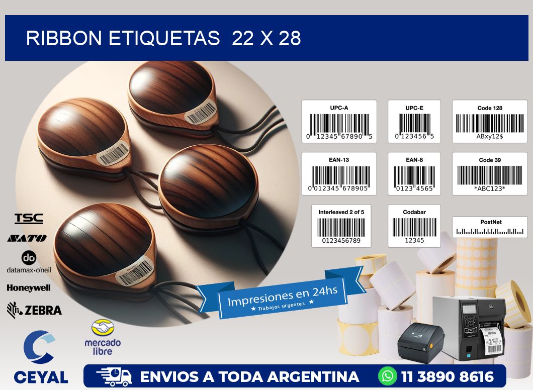 RIBBON ETIQUETAS 22 x 28