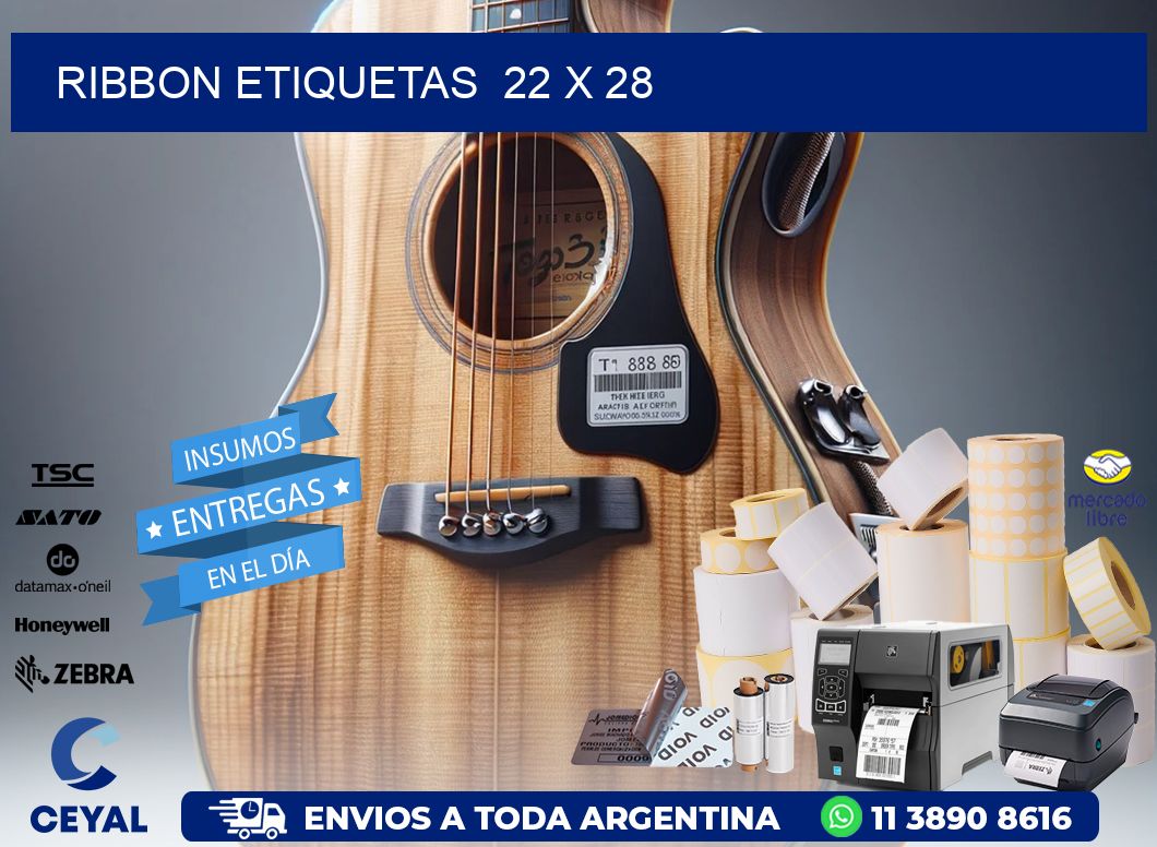 RIBBON ETIQUETAS  22 x 28