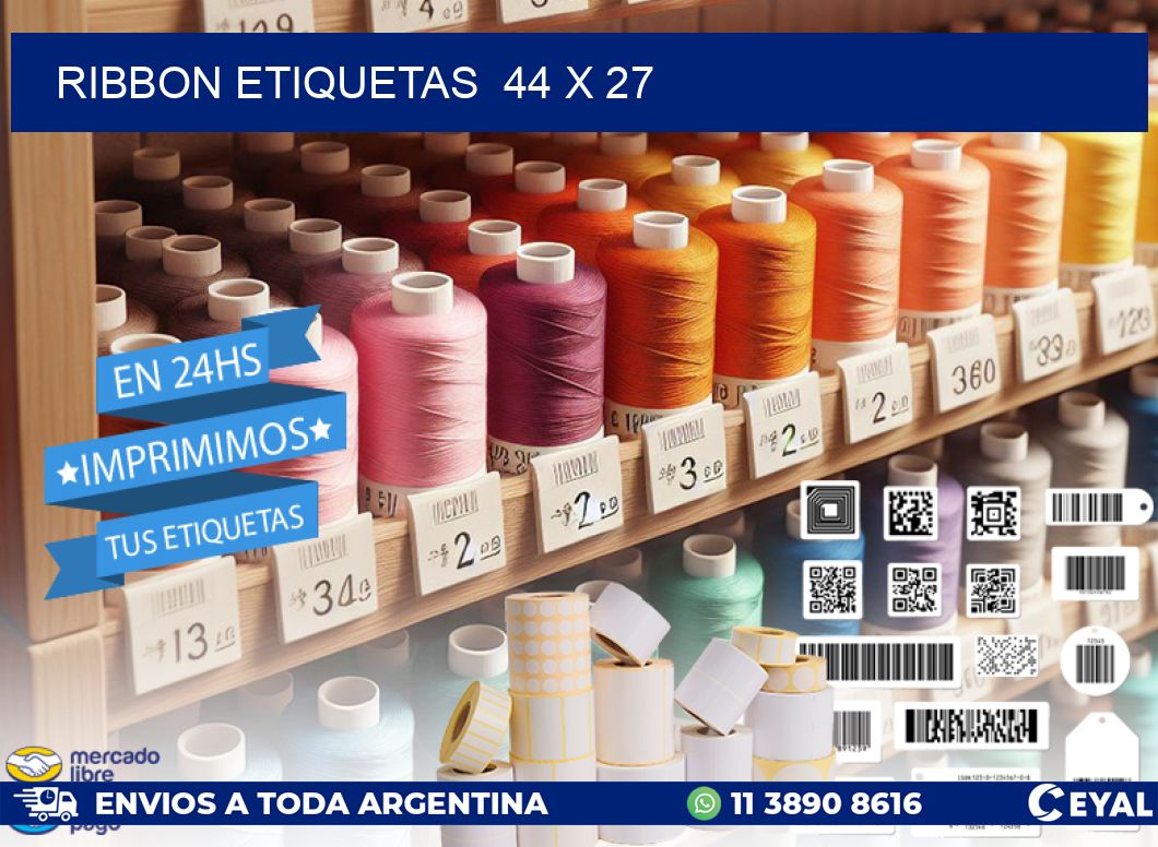 RIBBON ETIQUETAS 44 x 27