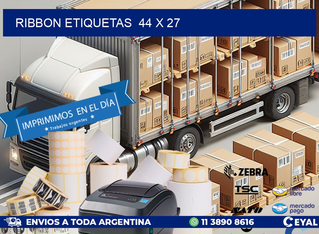 RIBBON ETIQUETAS  44 x 27