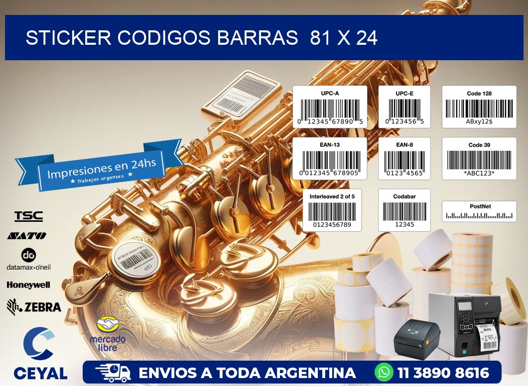 STICKER CODIGOS BARRAS  81 x 24