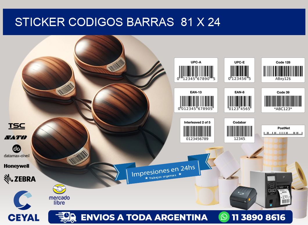 STICKER CODIGOS BARRAS  81 x 24