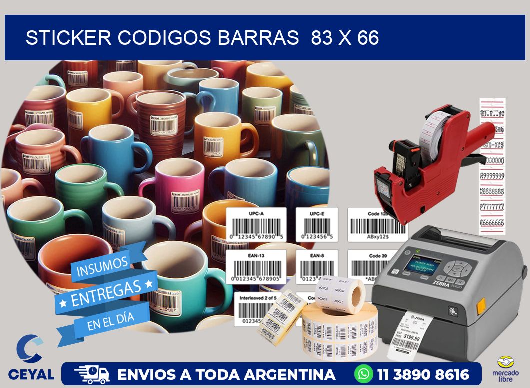 STICKER CODIGOS BARRAS  83 x 66